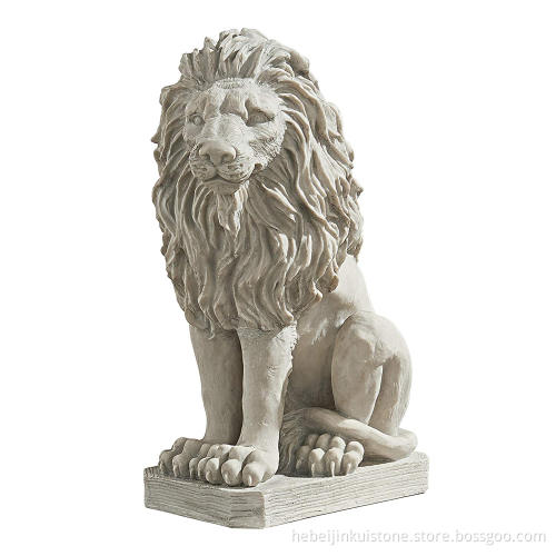 JK Custom Hand Carved Marble Lion Statues for Outdoor Use